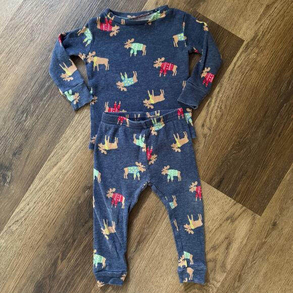 Bundle of Baby Boy Cool Weather Pajamas: Hatley, Burt's Bees, Carter's,3 Pair. - Picture 5 of 9